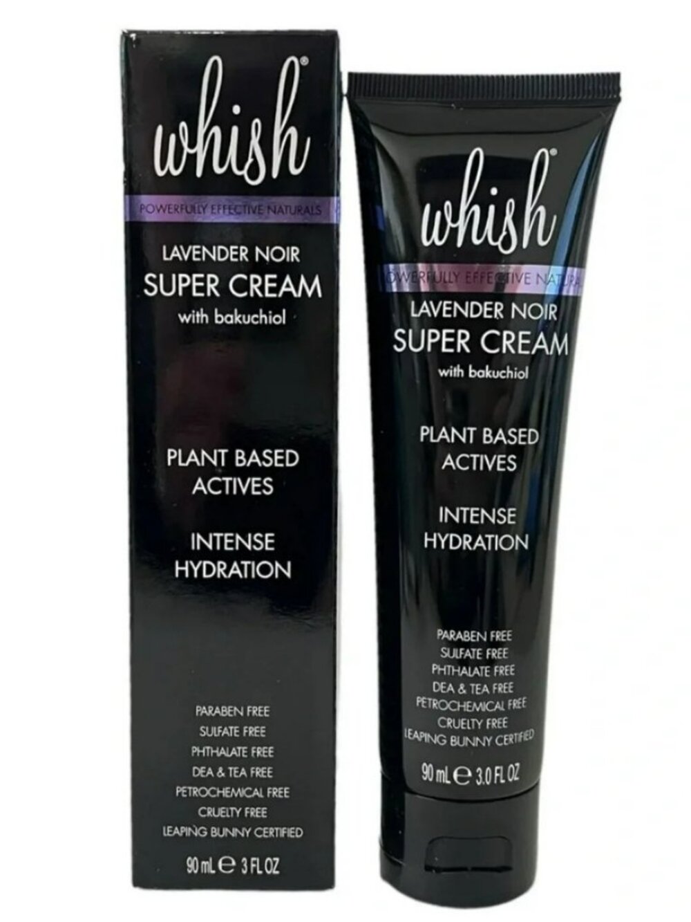 Whish Lavender Noir Super Cream with Bakuchiol 3 fl oz Moisturizer Body Face